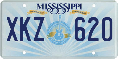 MS license plate XKZ620