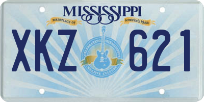 MS license plate XKZ621