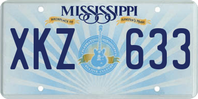 MS license plate XKZ633