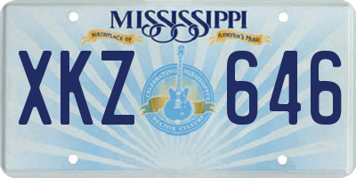 MS license plate XKZ646