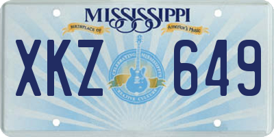 MS license plate XKZ649