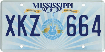 MS license plate XKZ664