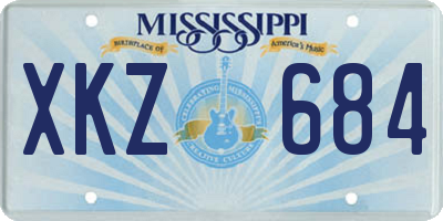 MS license plate XKZ684