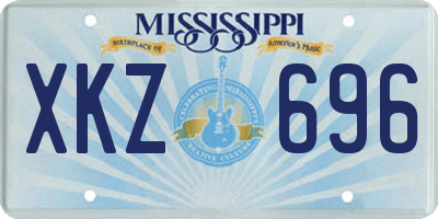 MS license plate XKZ696