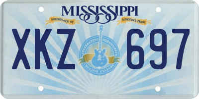 MS license plate XKZ697