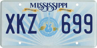 MS license plate XKZ699