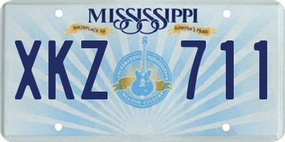 MS license plate XKZ711