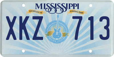 MS license plate XKZ713