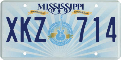 MS license plate XKZ714