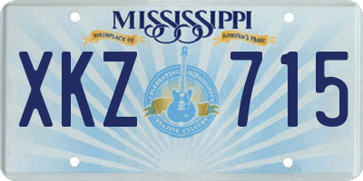 MS license plate XKZ715