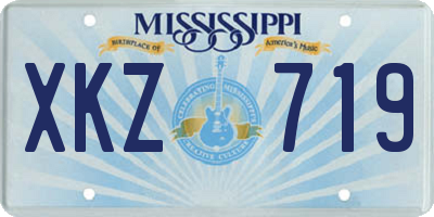 MS license plate XKZ719