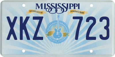 MS license plate XKZ723