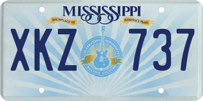 MS license plate XKZ737