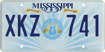 MS license plate XKZ741