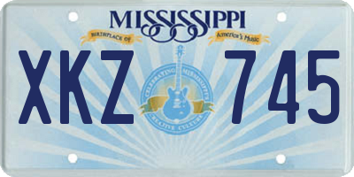 MS license plate XKZ745