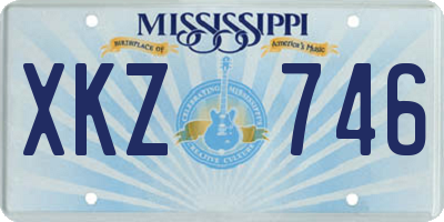 MS license plate XKZ746