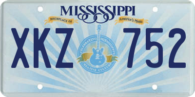 MS license plate XKZ752