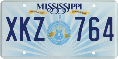 MS license plate XKZ764