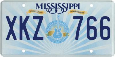 MS license plate XKZ766