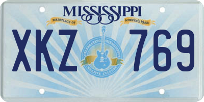 MS license plate XKZ769