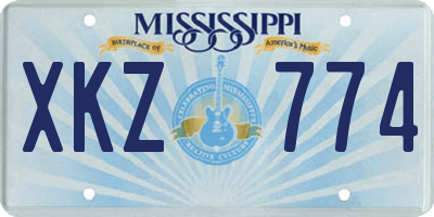 MS license plate XKZ774