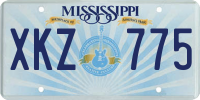 MS license plate XKZ775