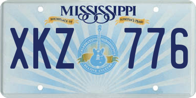 MS license plate XKZ776
