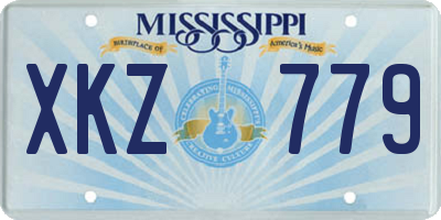 MS license plate XKZ779
