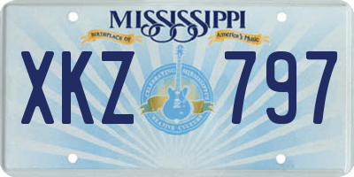 MS license plate XKZ797
