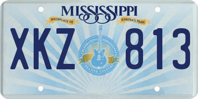 MS license plate XKZ813