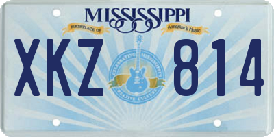 MS license plate XKZ814