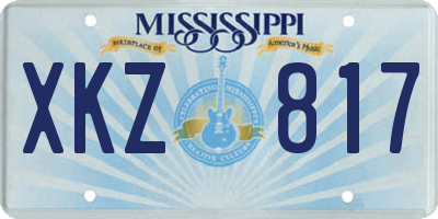 MS license plate XKZ817