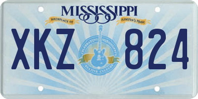 MS license plate XKZ824