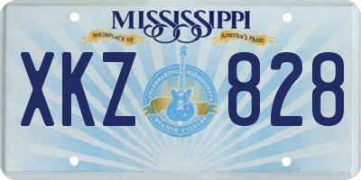 MS license plate XKZ828