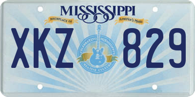 MS license plate XKZ829
