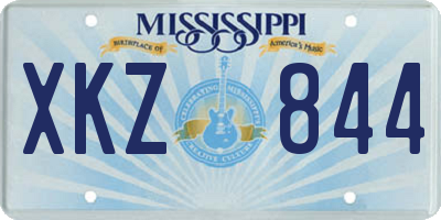 MS license plate XKZ844