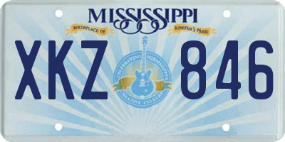 MS license plate XKZ846