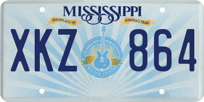 MS license plate XKZ864
