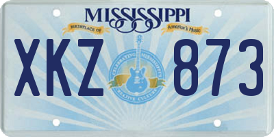 MS license plate XKZ873