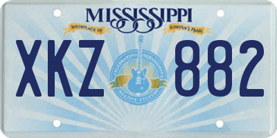 MS license plate XKZ882