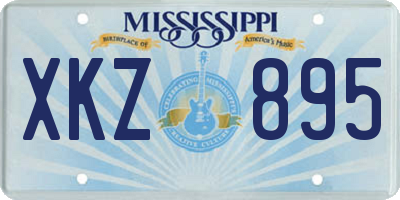 MS license plate XKZ895