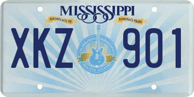 MS license plate XKZ901
