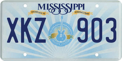 MS license plate XKZ903