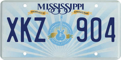 MS license plate XKZ904