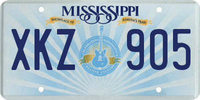 MS license plate XKZ905