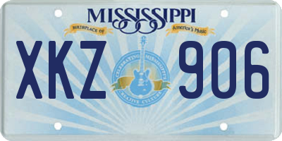 MS license plate XKZ906