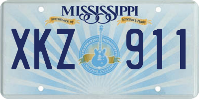 MS license plate XKZ911