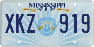 MS license plate XKZ919