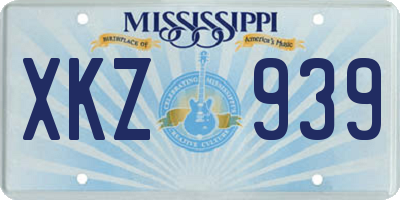 MS license plate XKZ939