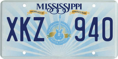 MS license plate XKZ940
